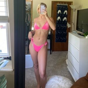 Small Pink Velvet Kendall & Kylie PacSun Bikini